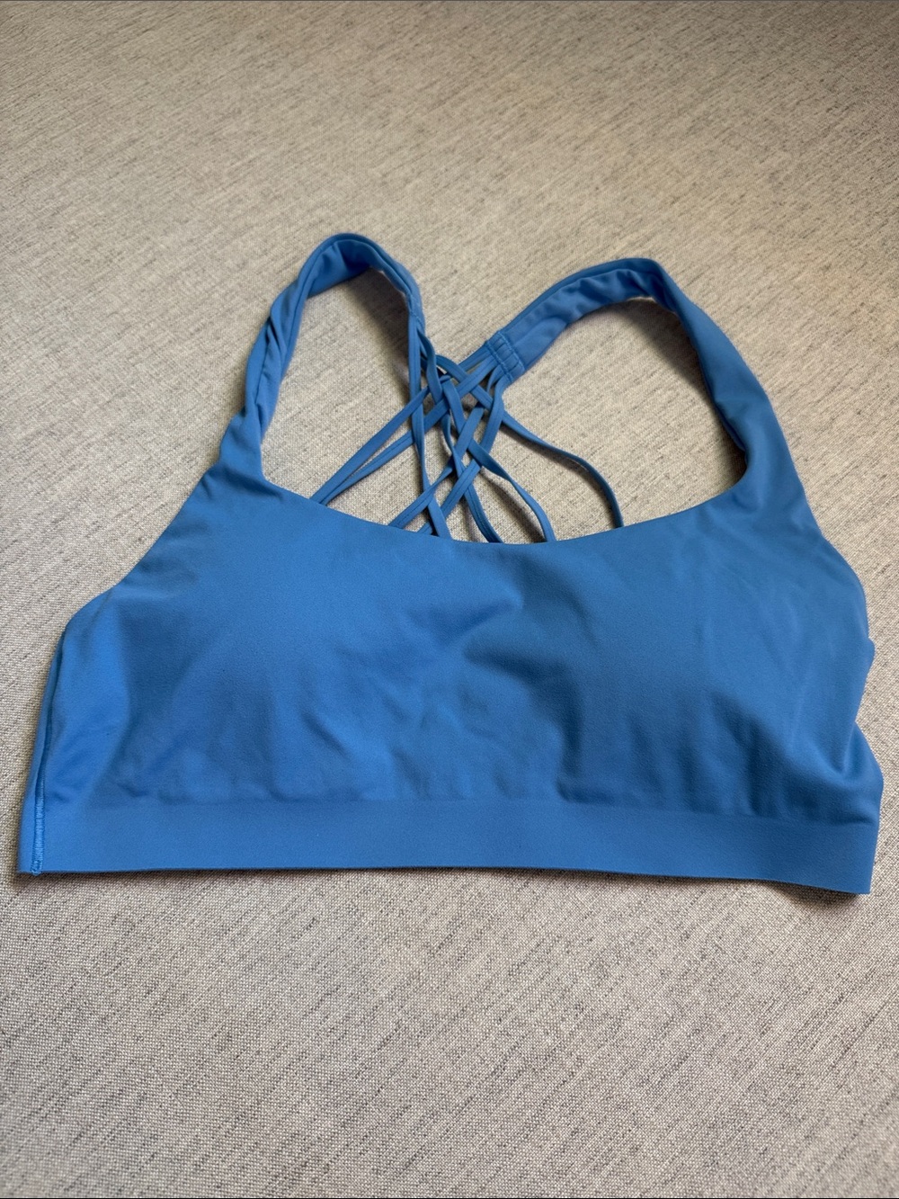 lululemon Blue Flexy Flex Strappy Crisscross Sports Bra